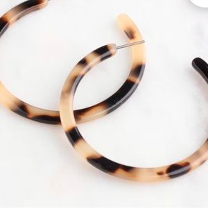 COPY - MACHETE Blonde Tortoise Shell Supply Hoops, Turtle Shell Earrings, 2 Inch